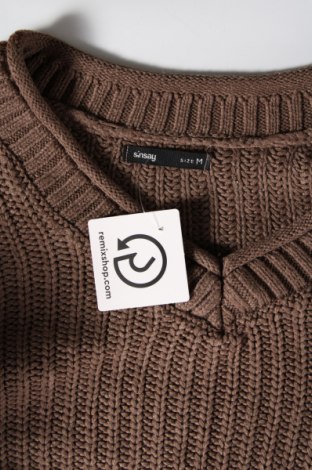 Дамски пуловер Sinsay, Размер M, Цвят Кафяв, Цена 29,01 лв.