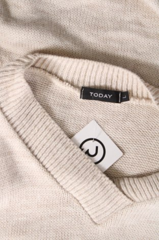 Дамски пуловер Today, Размер L, Цвят Бежов, Цена 7,25 лв.
