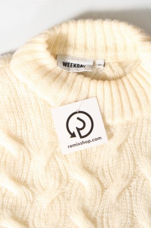 Дамски пуловер Weekday, Размер XS, Цвят Екрю, Цена 26,00 лв.