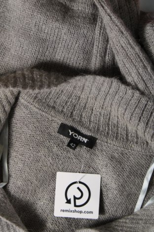 Дамски пуловер Yorn, Размер L, Цвят Сив, Цена 13,05 лв.