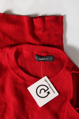 Дамски пуловер Zara Knitwear, Размер M, Цвят Червен, Цена 8,20 лв.