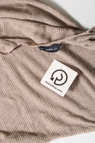 Дамски пуловер Zara Knitwear, Размер M, Цвят Бежов, Цена 8,00 лв.