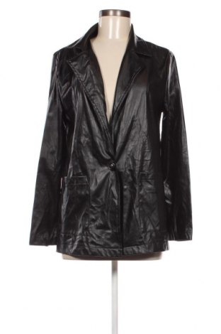 Γυναικείο δερμάτινο μπουφάν SHEIN, Μέγεθος M, Χρώμα Μαύρο, Τιμή 7,88 €