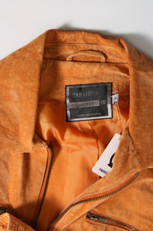 Дамско кожено яке Zabaione, Размер M, Цвят Оранжев, Цена 127,00 лв.