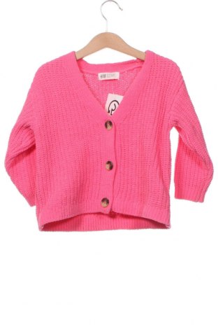 Kinder Strickjacke H&M, Größe 3-4y/ 104-110 cm, Farbe Rosa, Preis 9,61 €