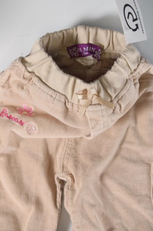 Pantaloni de catifea reiată, pentru copii, Mărime 3-6m/ 62-68 cm, Culoare Ecru, Preț 15,61 Lei