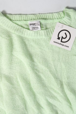 Детски пуловер Page One, Размер 15-18y/ 170-176 см, Цвят Зелен, Цена 7,44 лв.