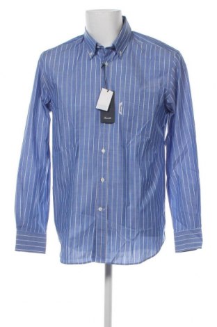 Ανδρικό πουκάμισο Faconnable, Μέγεθος L, Χρώμα Μπλέ, Τιμή 94,37 €
