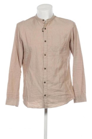 Ανδρικό πουκάμισο Jack & Jones, Μέγεθος L, Χρώμα  Μπέζ, Τιμή 21,03 €