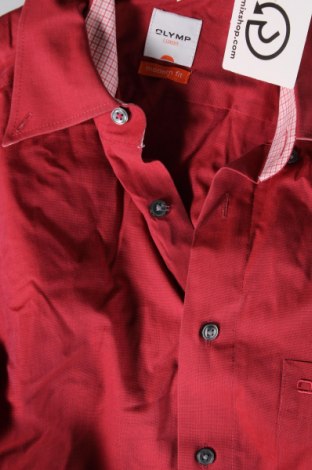 Ανδρικό πουκάμισο Olymp, Μέγεθος M, Χρώμα Κόκκινο, Τιμή 24,12 €