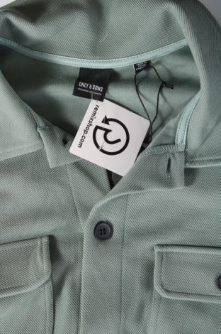 Herrenhemd Only & Sons, Größe L, Farbe Grün, Preis 18,49 €
