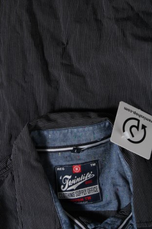 Ανδρικό πουκάμισο Twinlife, Μέγεθος L, Χρώμα Γκρί, Τιμή 4,10 €