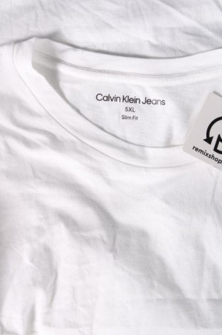 Мъжка тениска Calvin Klein Jeans, Размер 5XL, Цвят Бял, Цена 68,00 лв.