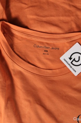 Ανδρικό t-shirt Calvin Klein Jeans, Μέγεθος 3XL, Χρώμα Πορτοκαλί, Τιμή 35,05 €
