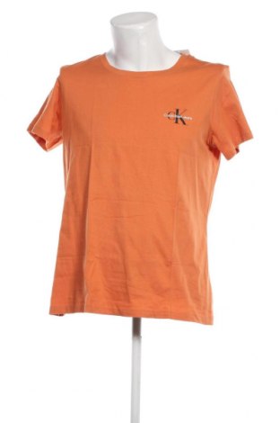Męski T-shirt Calvin Klein Jeans, Rozmiar 3XL, Kolor Pomarańczowy, Cena 139,56 zł