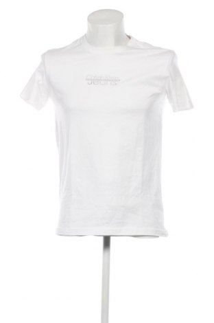 Herren T-Shirt Calvin Klein Jeans, Größe M, Farbe Weiß, Preis 29,79 €