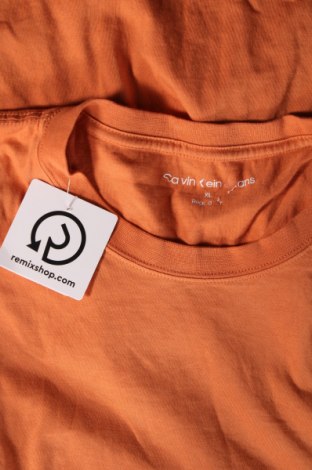 Męski T-shirt Calvin Klein Jeans, Rozmiar XL, Kolor Pomarańczowy, Cena 135,94 zł