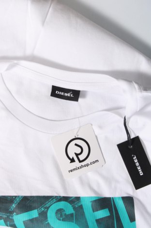 Męski T-shirt Diesel, Rozmiar XL, Kolor Biały, Cena 519,76 zł