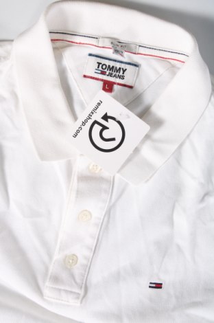 Мъжка тениска Tommy Jeans, Размер L, Цвят Бял, Цена 109,00 лв.