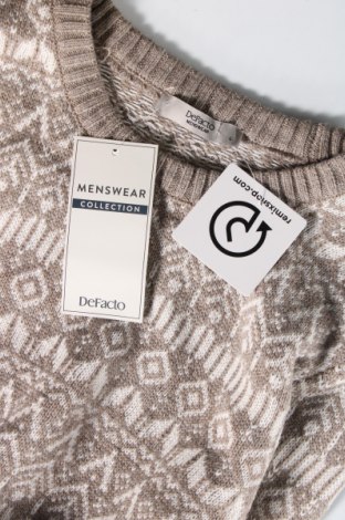Ανδρικό πουλόβερ Defacto, Μέγεθος L, Χρώμα  Μπέζ, Τιμή 8,06 €