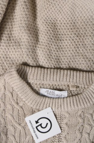 Мъжки пуловер Jean Pascale, Размер M, Цвят Бежов, Цена 10,15 лв.
