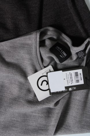 Мъжки пуловер Only & Sons, Размер S, Цвят Сив, Цена 13,80 лв.