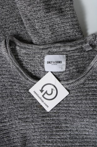 Мъжки пуловер Only & Sons, Размер L, Цвят Сив, Цена 8,70 лв.