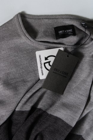 Ανδρικό πουλόβερ Only & Sons, Μέγεθος S, Χρώμα Γκρί, Τιμή 7,35 €