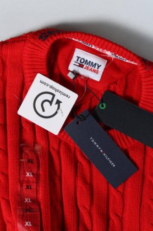 Herrenpullover Tommy Jeans, Größe XL, Farbe Rot, Preis 53,16 €