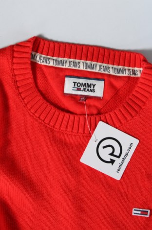 Męski sweter Tommy Jeans, Rozmiar XS, Kolor Czerwony, Cena 183,28 zł