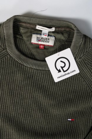 Мъжки пуловер Hilfiger Denim, Размер S, Цвят Зелен, Цена 57,30 лв.