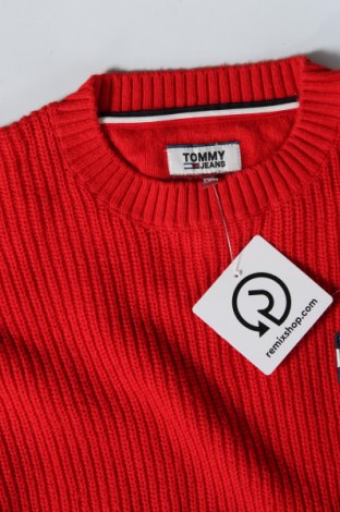 Herrenpullover Tommy Jeans, Größe XXS, Farbe Rot, Preis 46,52 €