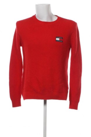 Мъжки пуловер Tommy Jeans, Размер M, Цвят Червен, Цена 66,85 лв.