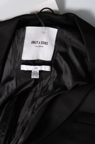 Мъжко сако Only & Sons, Размер XL, Цвят Черен, Цена 70,00 лв.