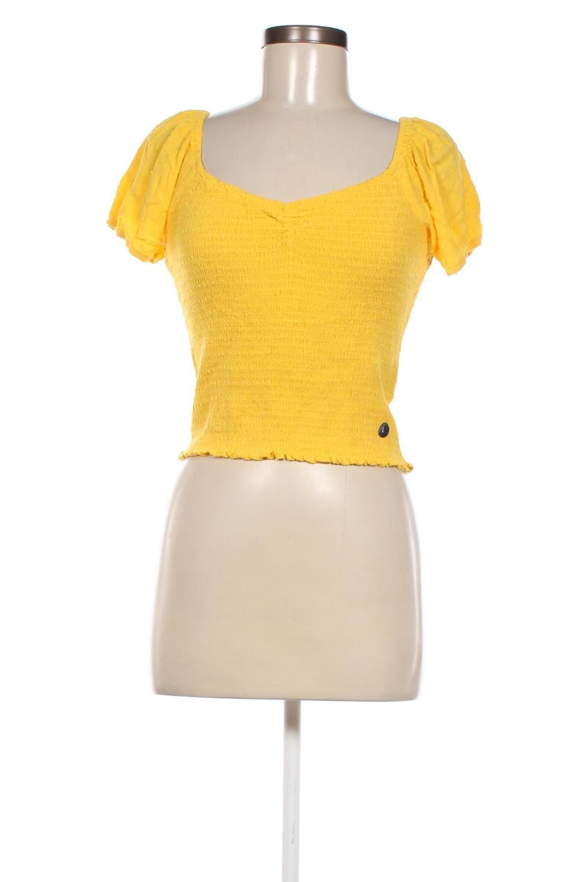 Дамска блуза Hollister, Размер L, Цвят Жълт, Цена 10,80 лв.