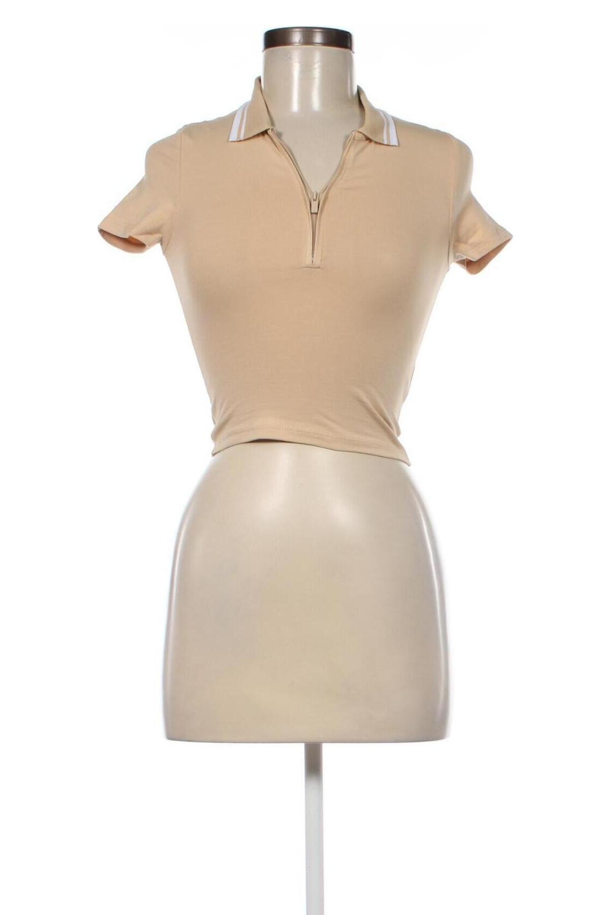 Γυναικεία μπλούζα Jennyfer, Μέγεθος XXS, Χρώμα  Μπέζ, Τιμή 6,23 €