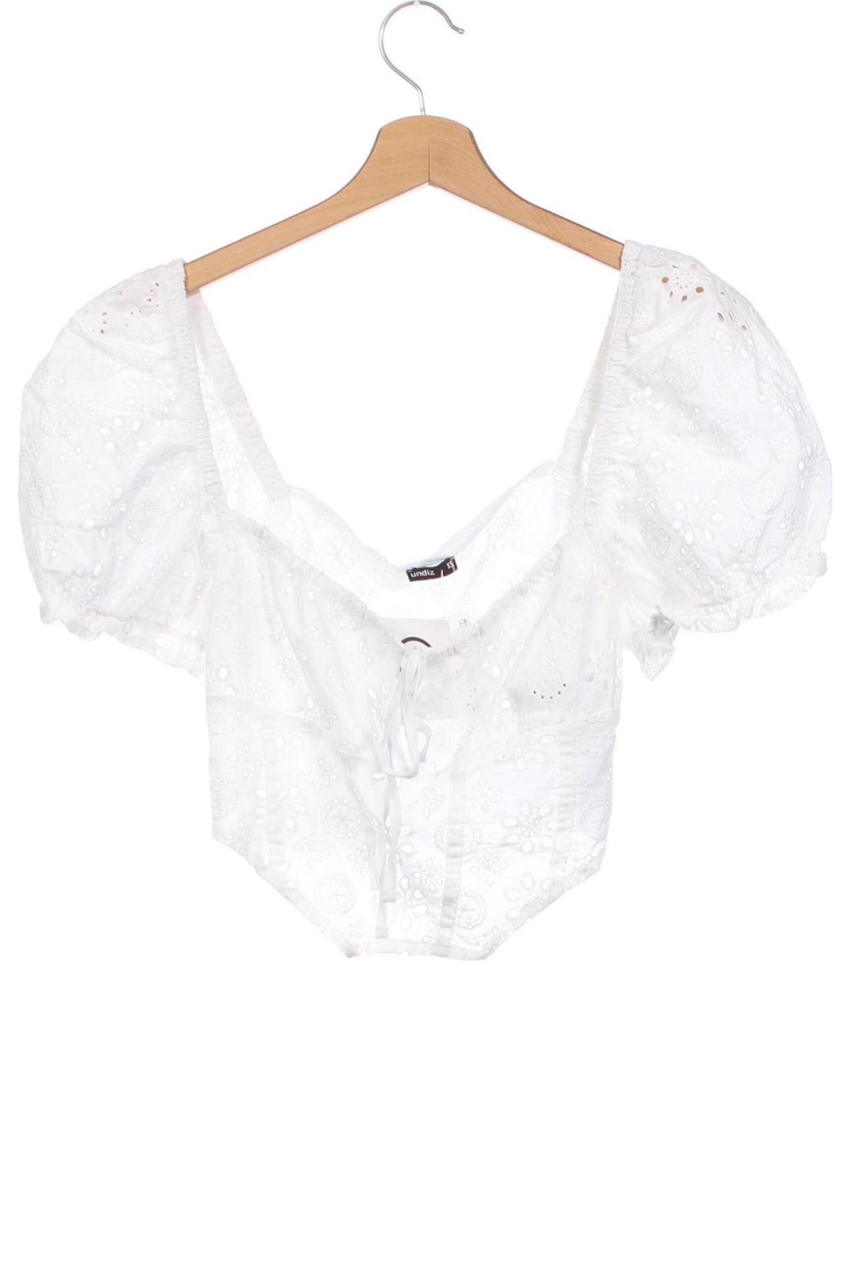 Дамска блуза Undiz, Размер XS, Цвят Бял, Цена 17,28 лв.