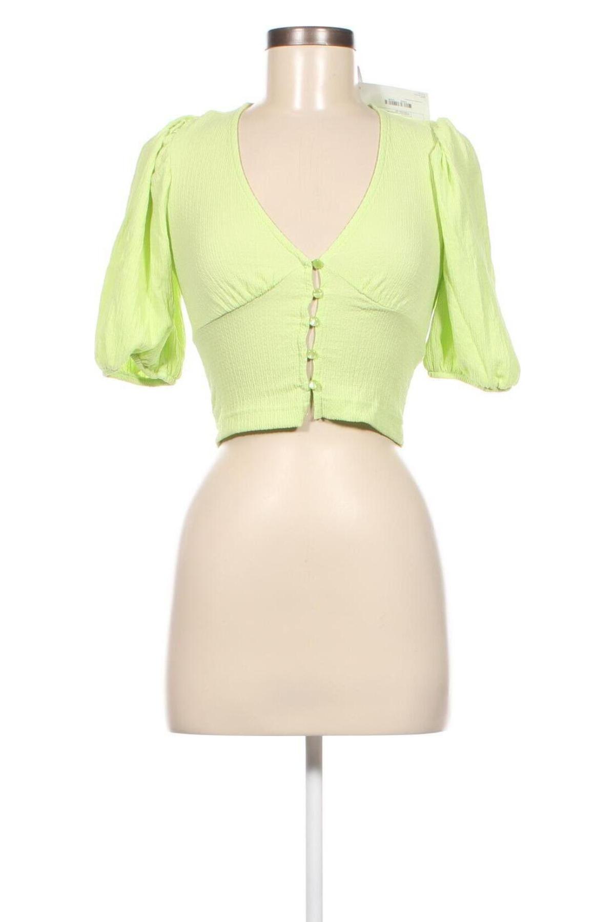 Γυναικείο πουκάμισο Monki, Μέγεθος XS, Χρώμα Πράσινο, Τιμή 8,84 €