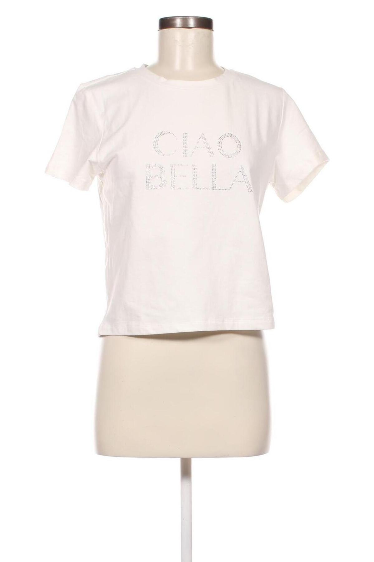Damski T-shirt Bella X ABOUT YOU, Rozmiar L, Kolor Biały, Cena 154,60 zł