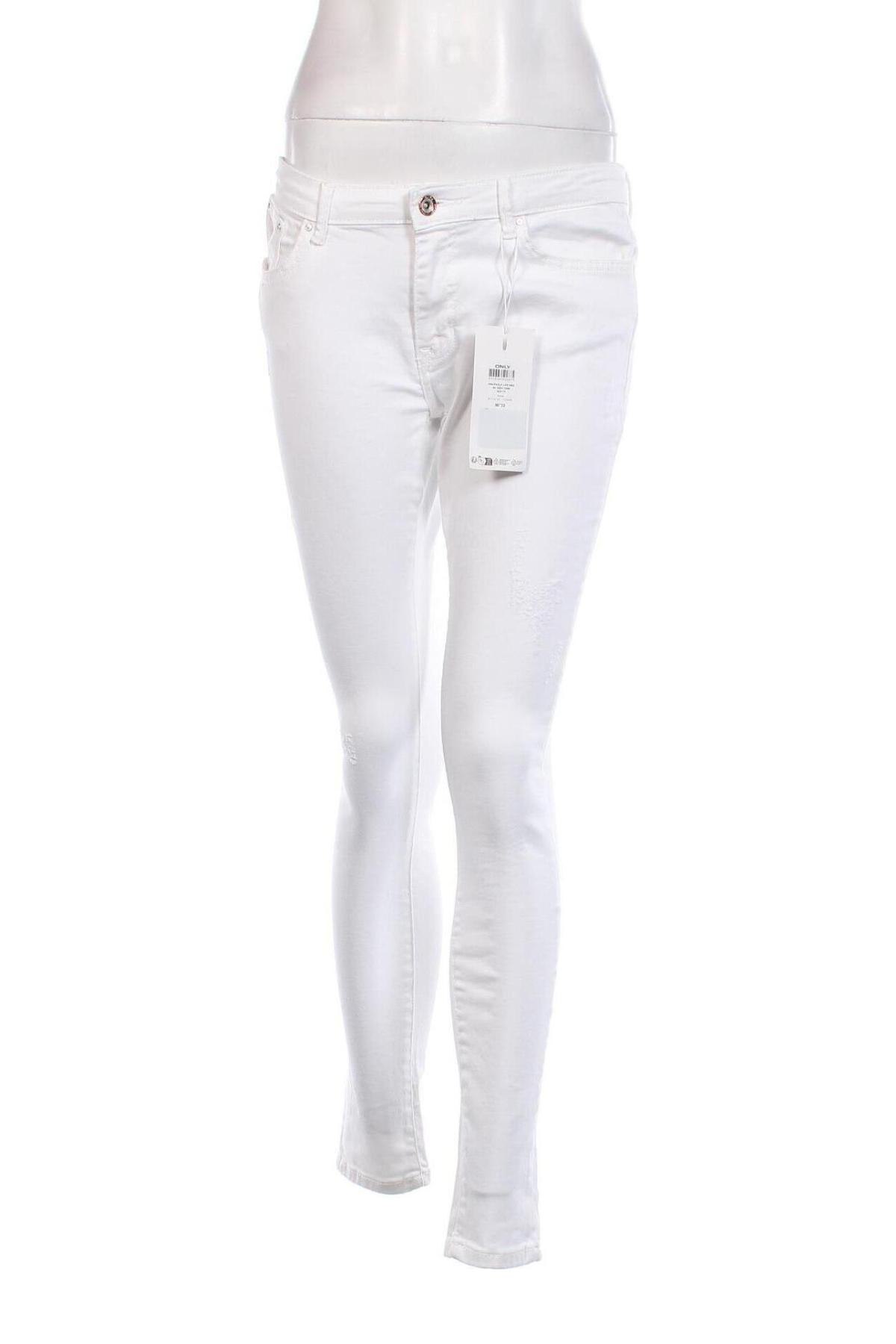 Γυναικείο Τζίν ONLY, Μέγεθος M, Χρώμα Λευκό, Τιμή 10,52 €