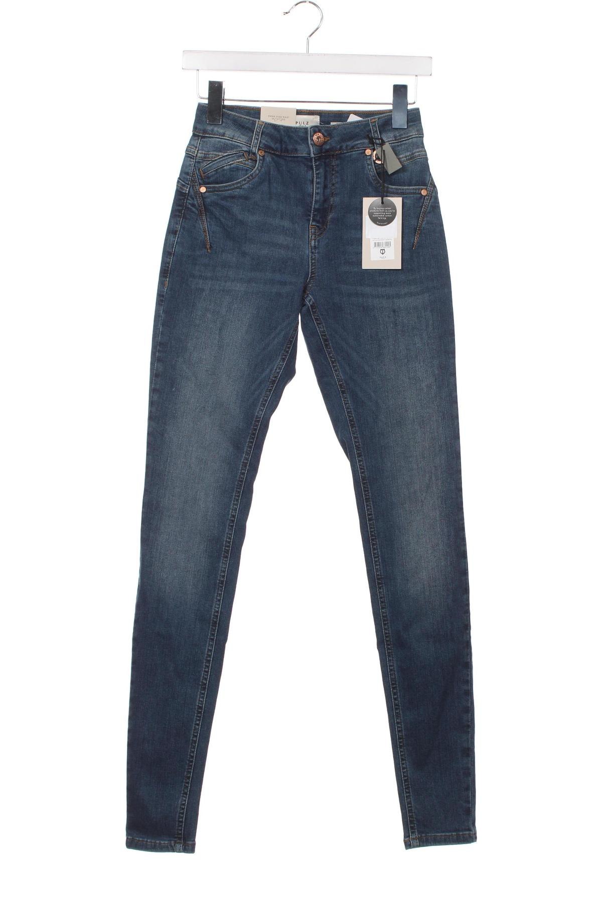 Дамски дънки Pulz Jeans, Размер S, Цвят Син, Цена 87,00 лв.