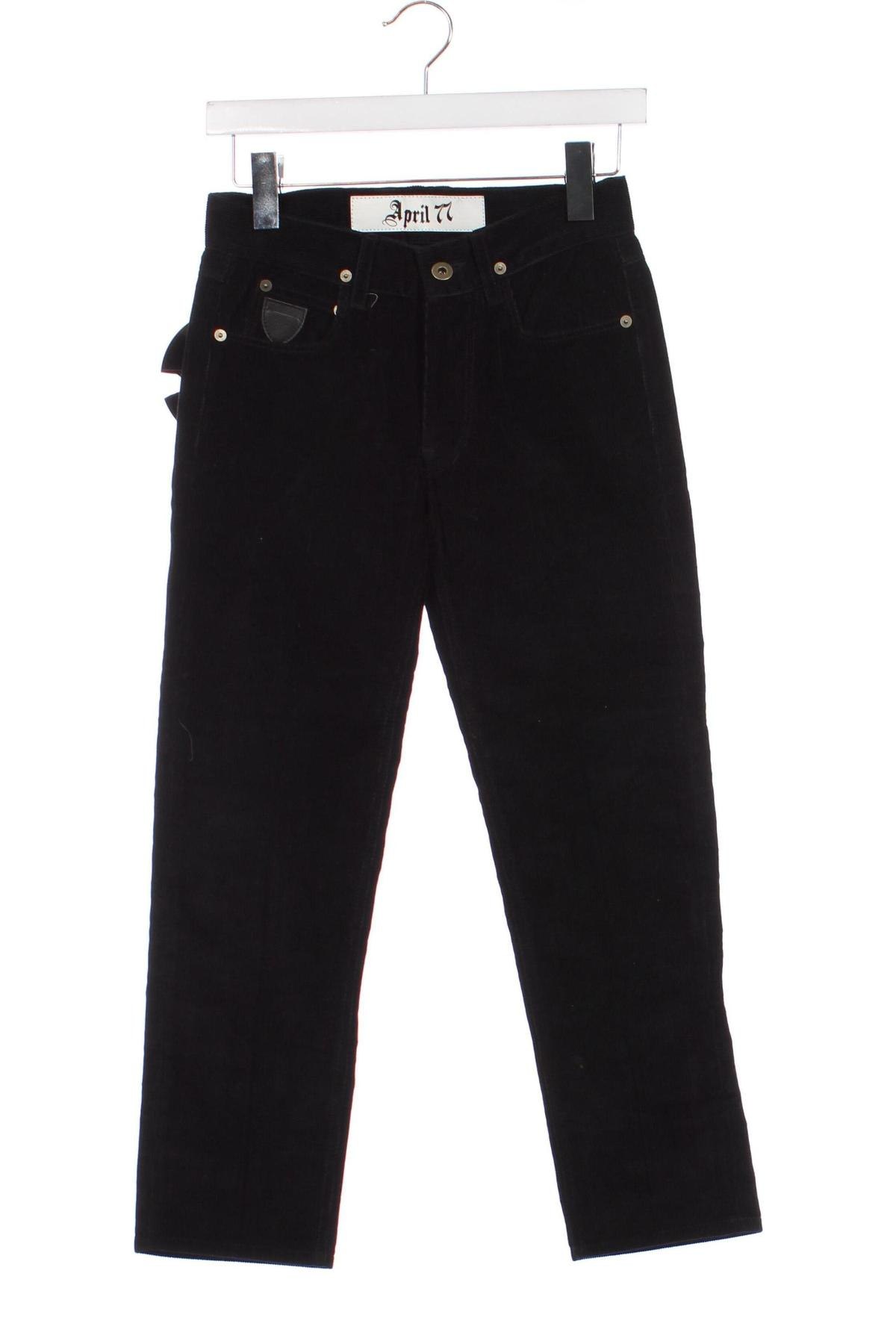 Дамски джинси April 77, Размер XXS, Цвят Черен, Цена 9,80 лв.