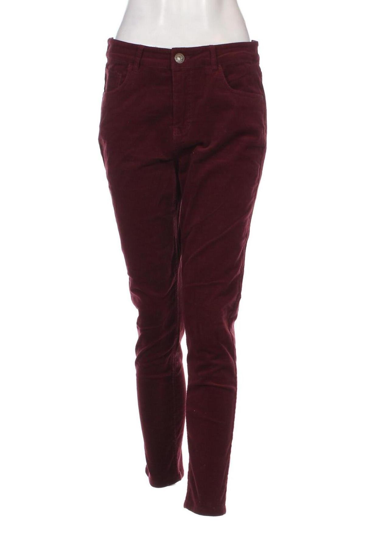Pantaloni de velvet de femei Manor, Mărime M, Culoare Roșu, Preț 18,12 Lei