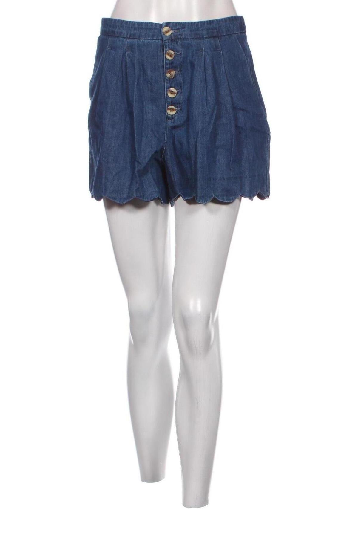 Γυναικείο κοντό παντελόνι Naf Naf, Μέγεθος L, Χρώμα Μπλέ, Τιμή 14,84 €