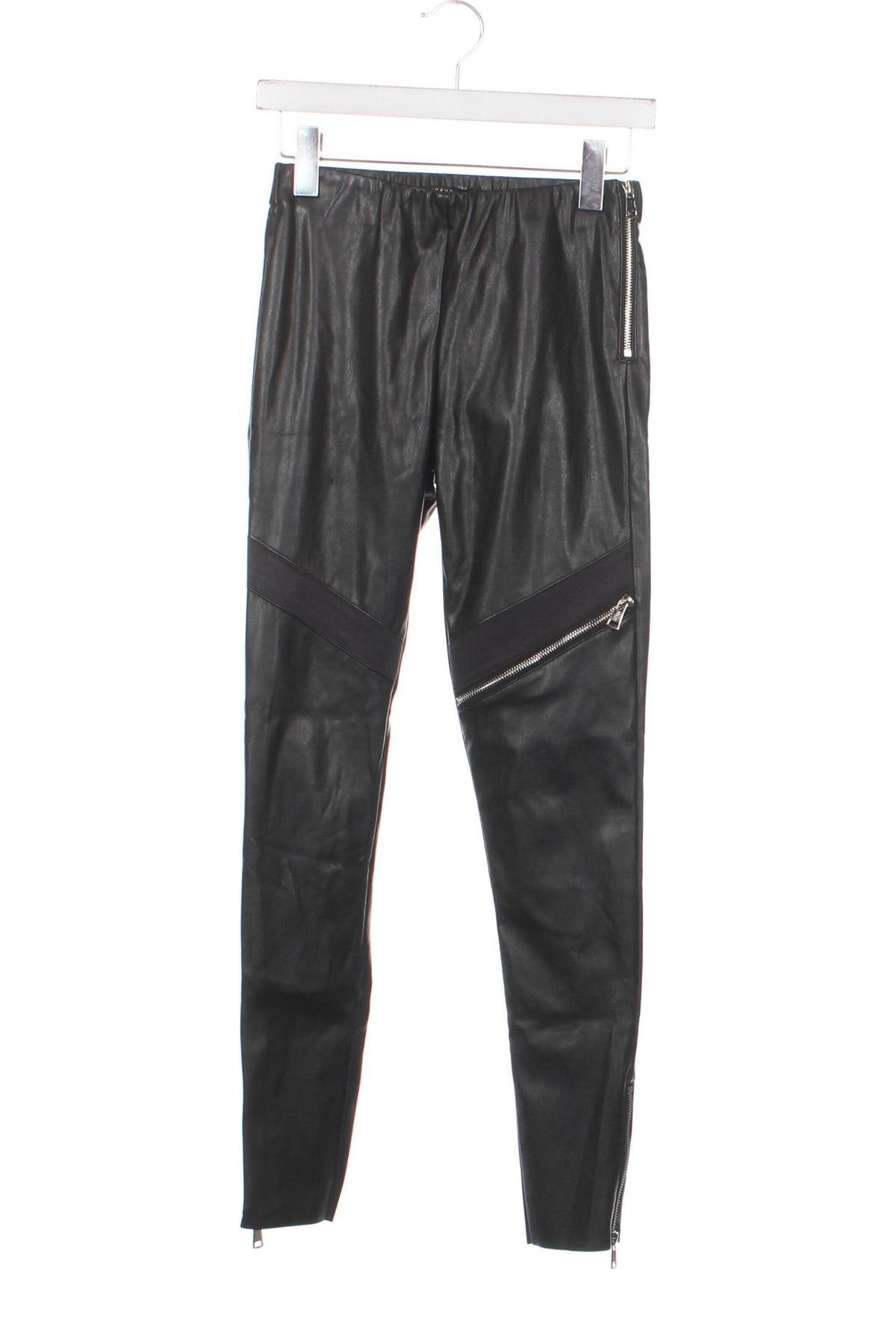 Γυναικείο παντελόνι δερμάτινο Funky Buddha, Μέγεθος XS, Χρώμα Μαύρο, Τιμή 44,85 €