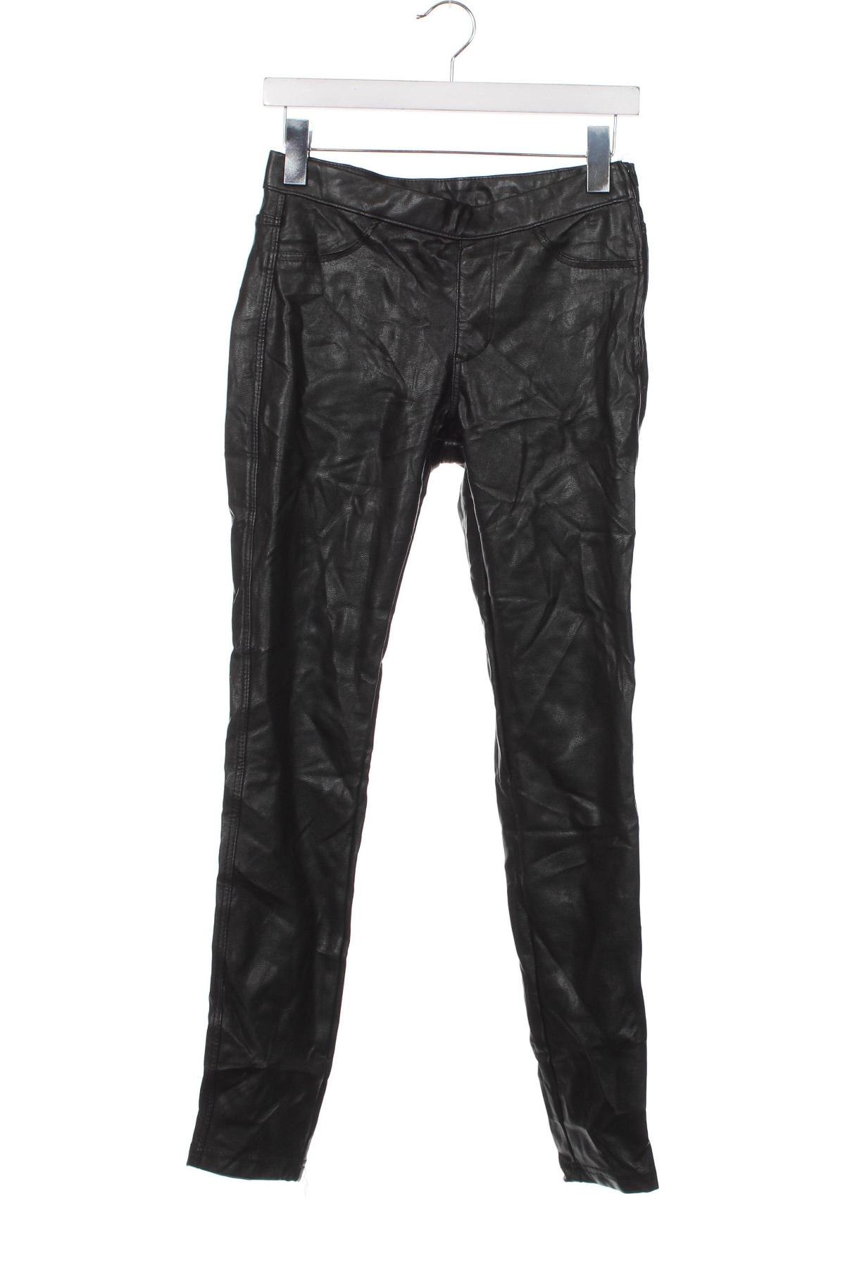 Pantaloni de piele pentru damă H&M Divided, Mărime S, Culoare Negru, Preț 18,12 Lei