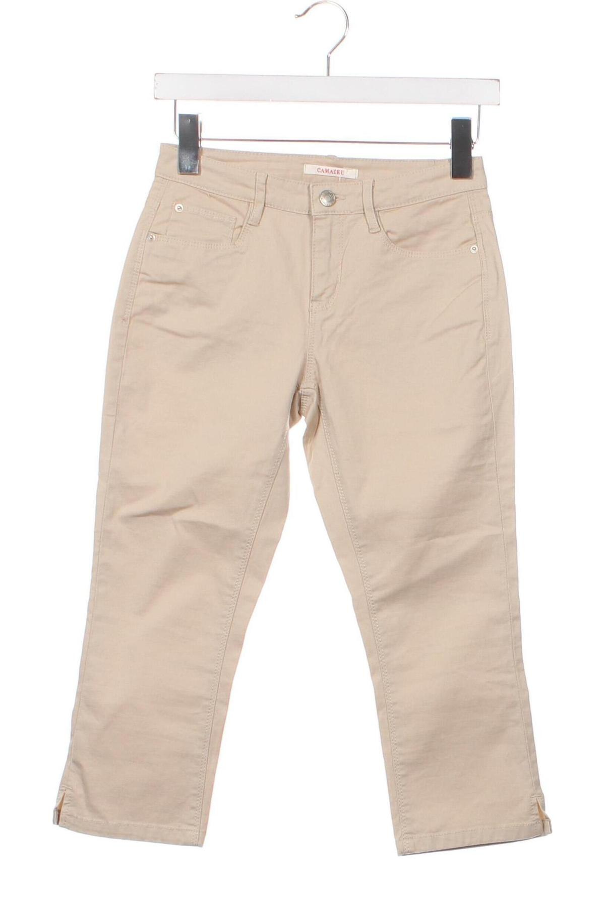Дамски панталон Camaieu, Размер XS, Цвят Бежов, Цена 19,78 лв.