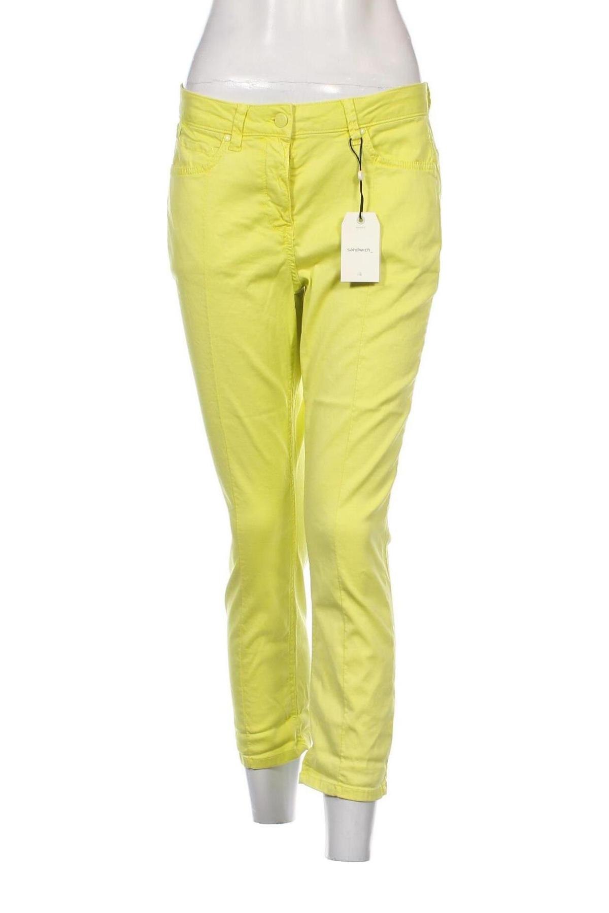 Дамски панталон Sandwich_, Размер M, Цвят Зелен, Цена 21,90 лв.