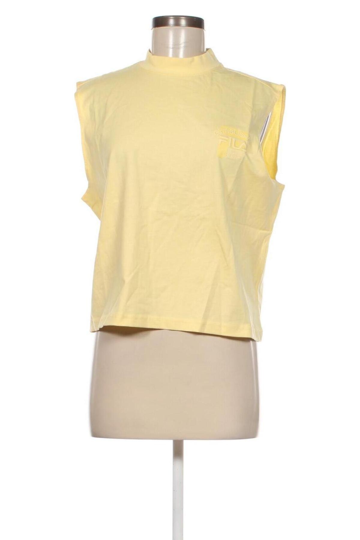 Γυναικείο αμάνικο μπλουζάκι FILA, Μέγεθος L, Χρώμα Κίτρινο, Τιμή 5,98 €