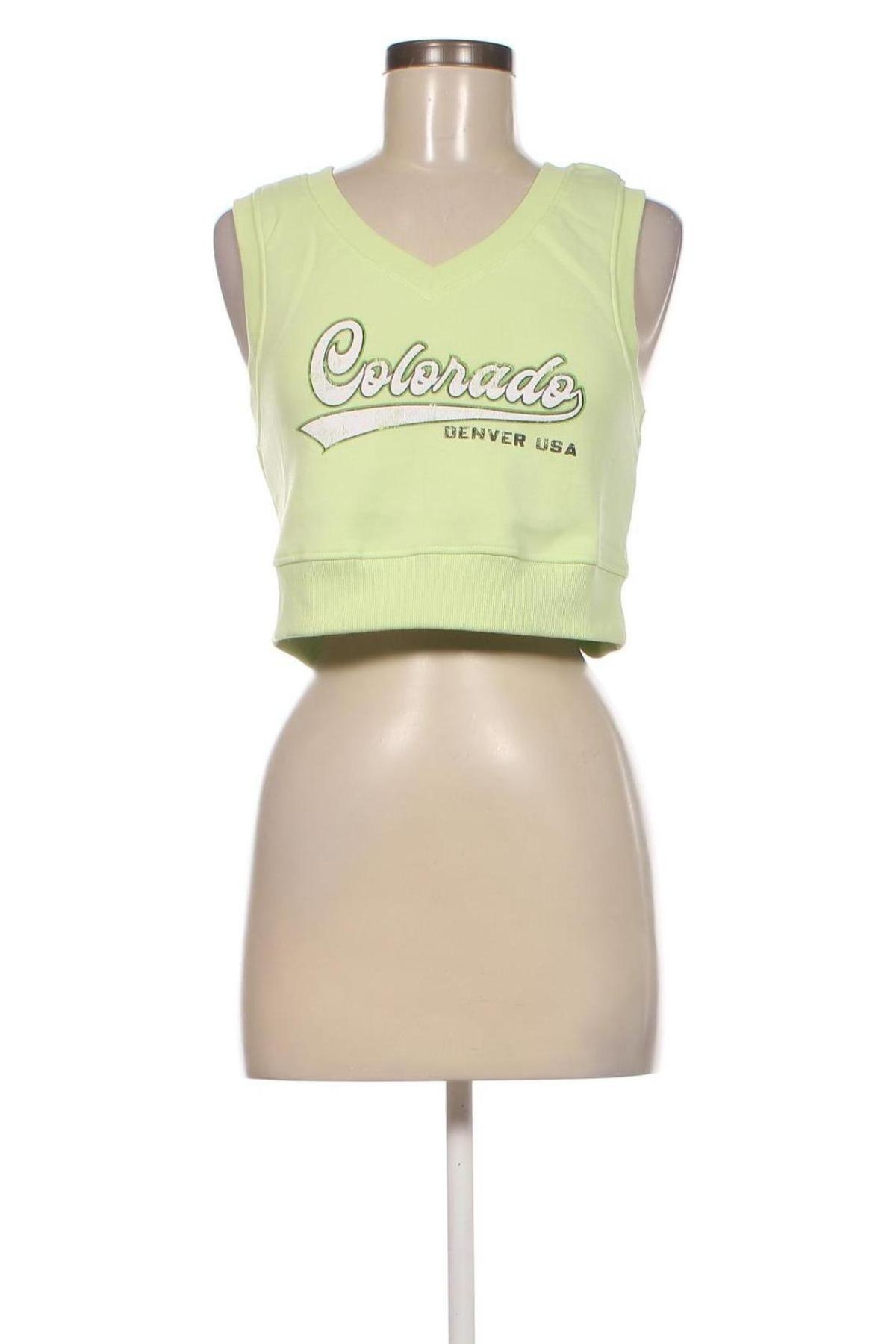 Γυναικείο αμάνικο μπλουζάκι Jennyfer, Μέγεθος S, Χρώμα Πράσινο, Τιμή 7,03 €
